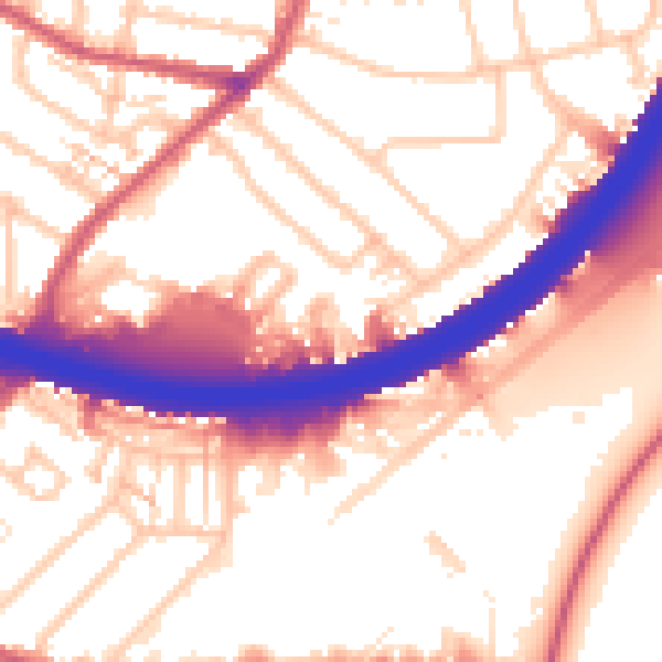 Daytime road noise heatmap for KT6 7PG