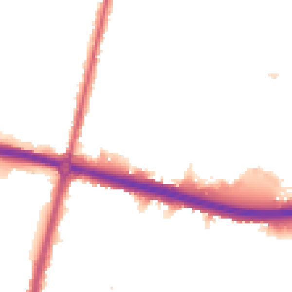 Night-time road noise heatmap for KT6 7SY
