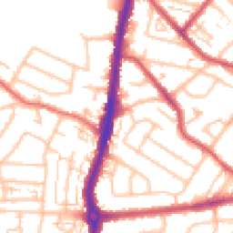 Daytime road noise heatmap for KT9 1AB