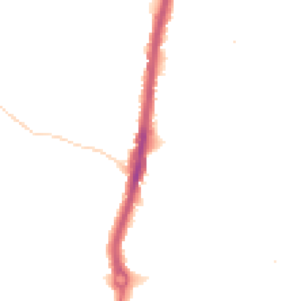 Night-time road noise heatmap for KT9 1AB