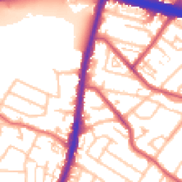 Daytime road noise heatmap for KT9 1AH