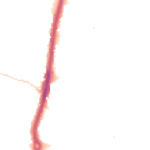 Night-time road noise heatmap for KT9 1AR