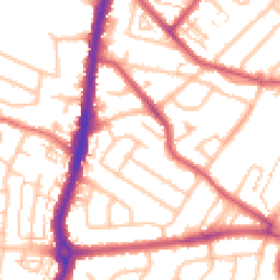 Daytime road noise heatmap for KT9 1AS