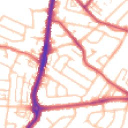 Daytime road noise heatmap for KT9 1AT