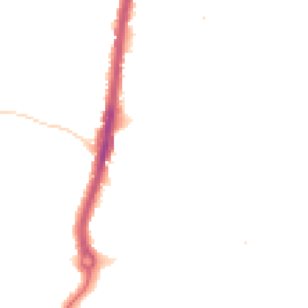 Night-time road noise heatmap for KT9 1AT