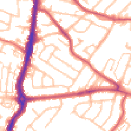 Daytime road noise heatmap for KT9 1AU