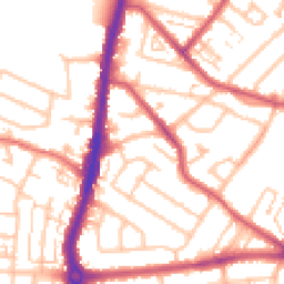 Daytime road noise heatmap for KT9 1AW