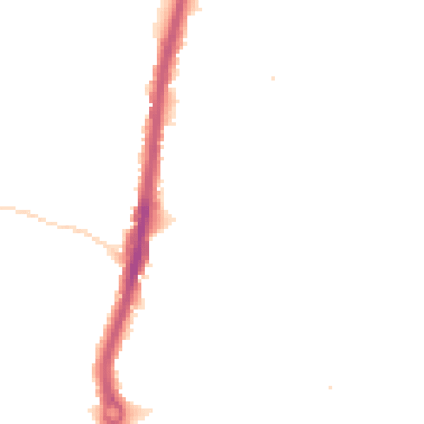 Night-time road noise heatmap for KT9 1AW