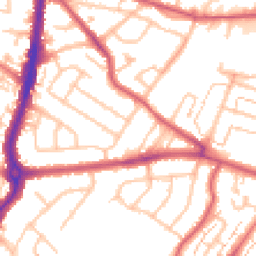 Daytime road noise heatmap for KT9 1AX