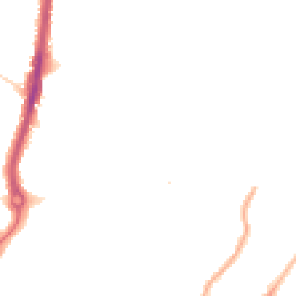 Night-time road noise heatmap for KT9 1AX