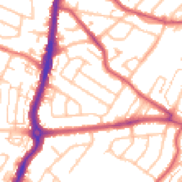Daytime road noise heatmap for KT9 1AY