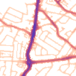 Daytime road noise heatmap for KT9 1BA