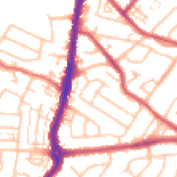 Daytime road noise heatmap for KT9 1BB