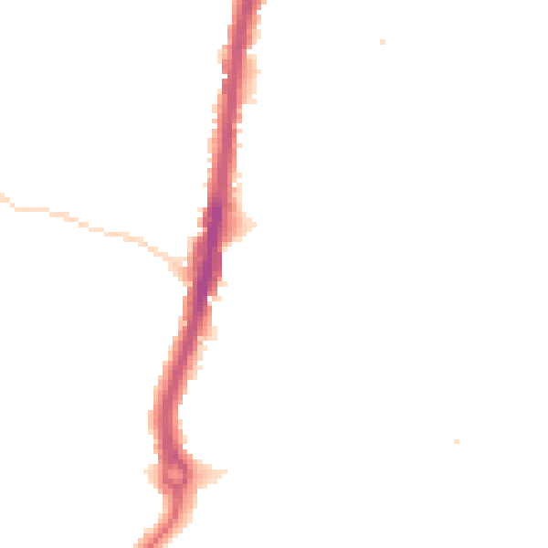 Night-time road noise heatmap for KT9 1BB