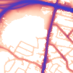 Daytime road noise heatmap for KT9 1BF