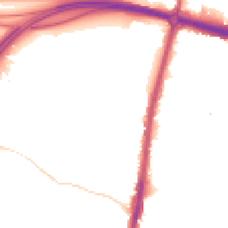 Night-time road noise heatmap for KT9 1BF