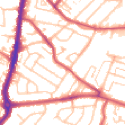 Daytime road noise heatmap for KT9 1BN
