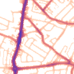 Daytime road noise heatmap for KT9 1BP