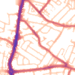 Daytime road noise heatmap for KT9 1BS