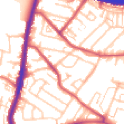 Daytime road noise heatmap for KT9 1BT