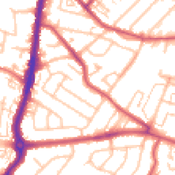 Daytime road noise heatmap for KT9 1BW