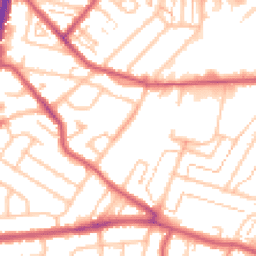 Daytime road noise heatmap for KT9 1BY
