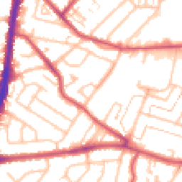 Daytime road noise heatmap for KT9 1BZ