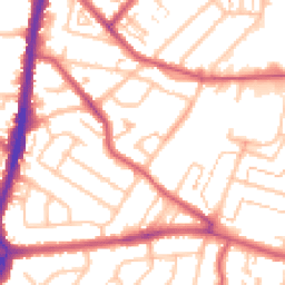 Daytime road noise heatmap for KT9 1DA