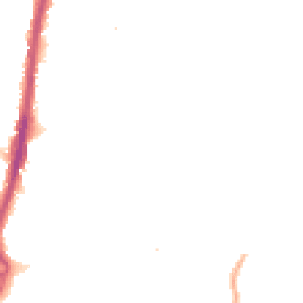 Night-time road noise heatmap for KT9 1DA