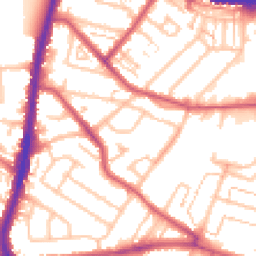 Daytime road noise heatmap for KT9 1DB