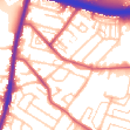Daytime road noise heatmap for KT9 1DD