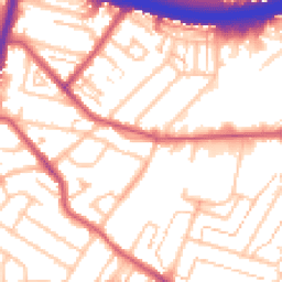 Daytime road noise heatmap for KT9 1DE