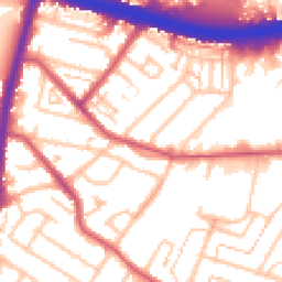 Daytime road noise heatmap for KT9 1DF