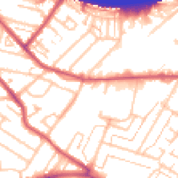 Daytime road noise heatmap for KT9 1DJ
