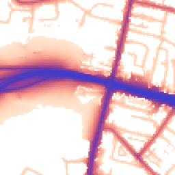 Daytime road noise heatmap for KT9 1DP
