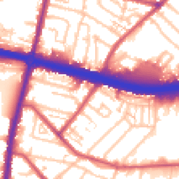 Daytime road noise heatmap for KT9 1DQ