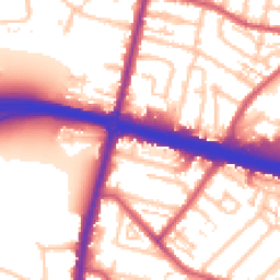 Daytime road noise heatmap for KT9 1DX