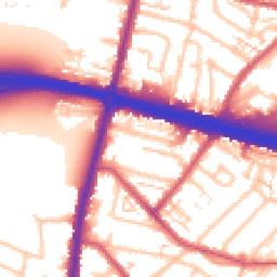 Daytime road noise heatmap for KT9 1DY
