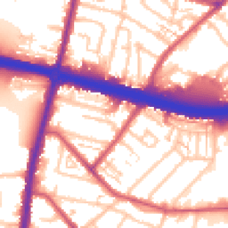 Daytime road noise heatmap for KT9 1DZ