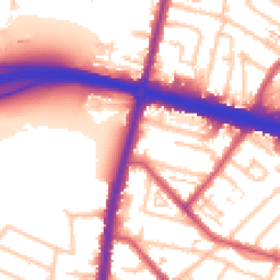 Daytime road noise heatmap for KT9 1EA