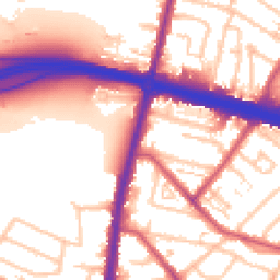 Daytime road noise heatmap for KT9 1EE