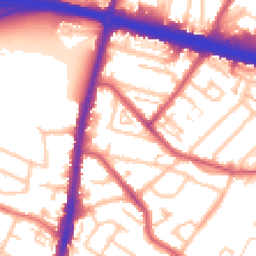 Daytime road noise heatmap for KT9 1EZ