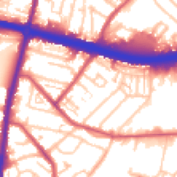 Daytime road noise heatmap for KT9 1HD