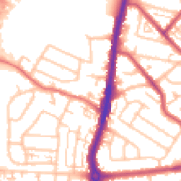 Daytime road noise heatmap for KT9 1NG