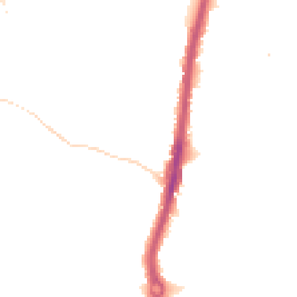 Night-time road noise heatmap for KT9 1NG