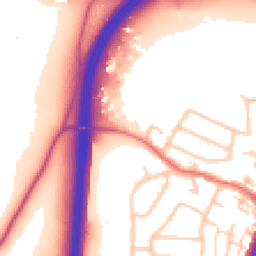 Daytime road noise heatmap for KT9 1NN