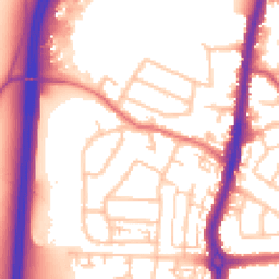 Daytime road noise heatmap for KT9 1NS