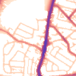 Daytime road noise heatmap for KT9 1PD