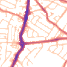 Daytime road noise heatmap for KT9 1QY