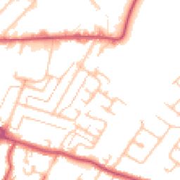 Daytime road noise heatmap for KT9 1XG